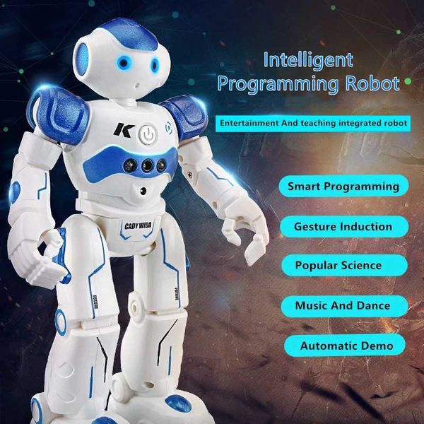 Electronics Robots Intelligent Programming Gesture Sensing RC Robot 2.4G Auto Demo Sing Dance With Cool Light Charging Puzzle Remote Control