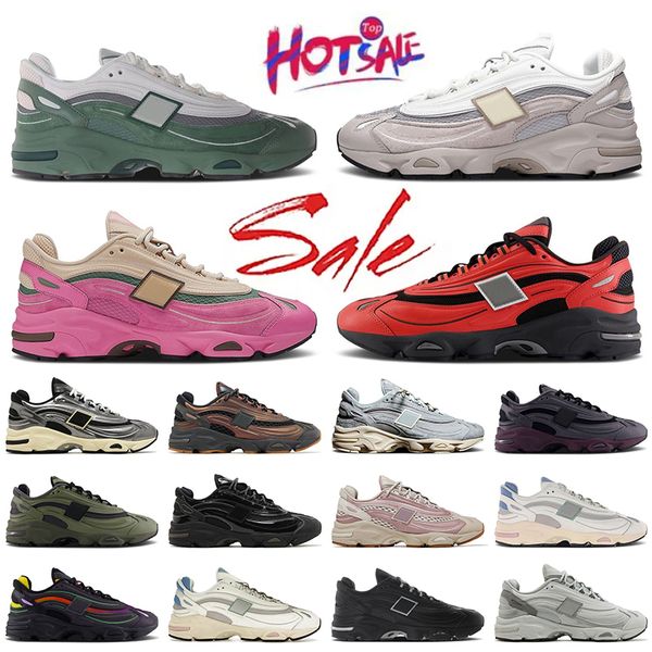 2024 New Hot Designer 1000 Running Shoes Platform Cream Tan Pink Green Grey Sea Salt Silver Metallic Trainers Womens Mens Luxury Leather Vin