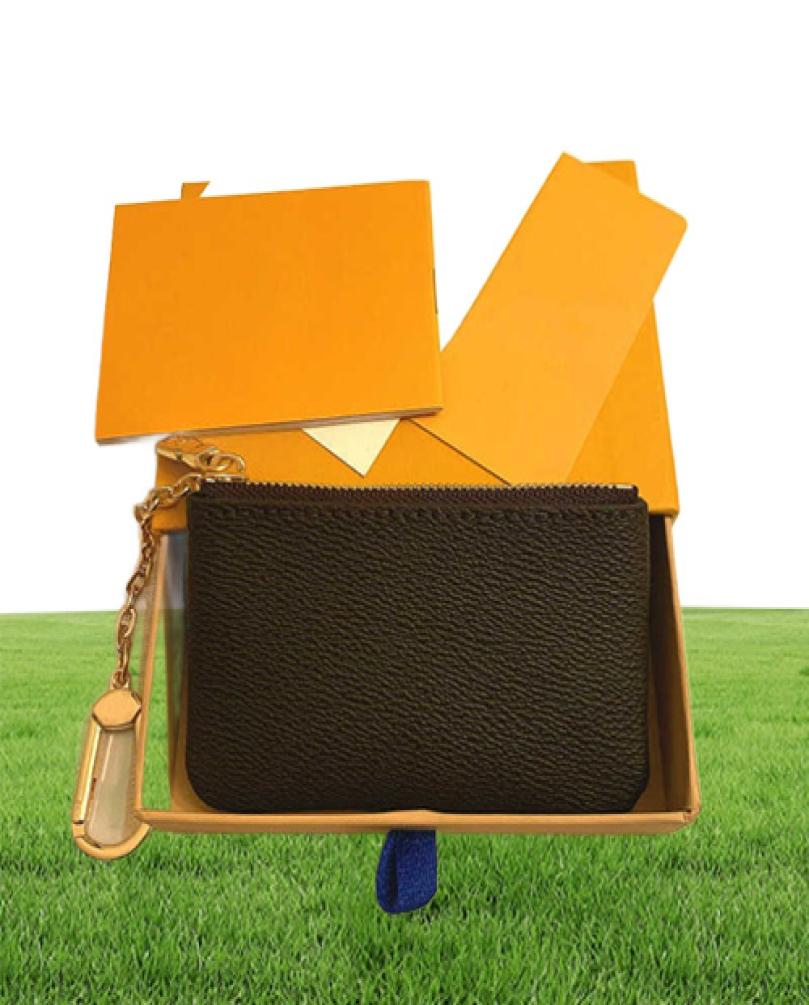 KEY POUCH POCHETTE CLES Designers Coin Purses Fashion Womens Mens Key Ring e Credit Card Holder Luxury Wallet Bags with box dust bag Serial number14