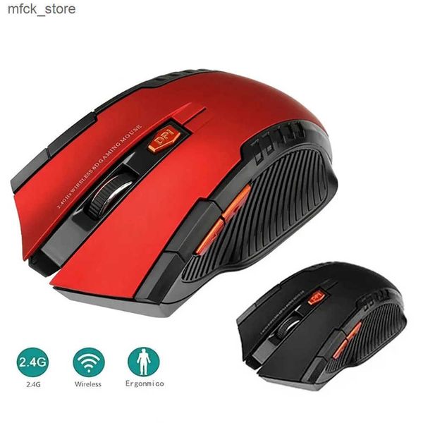 2,4 GHz de ratos ópticos sem fio que games com receptor USB Gamer 2000dpi 6 botões mouse para acessórios para laptop de computador J241220
