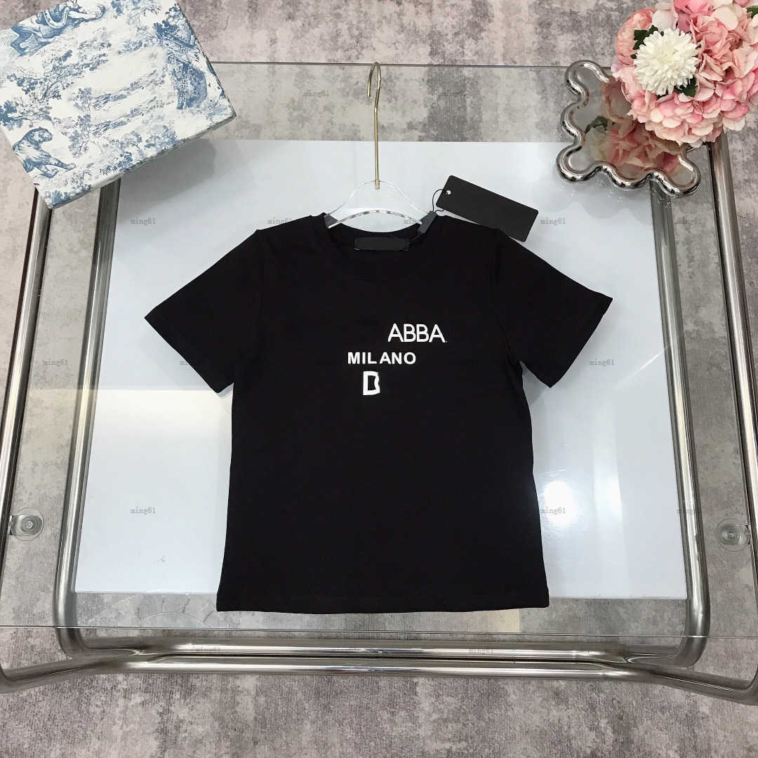 25ss designer brand kids Short sleeve boys classic logo printing t-shirt new summer products High quality kidss clothing