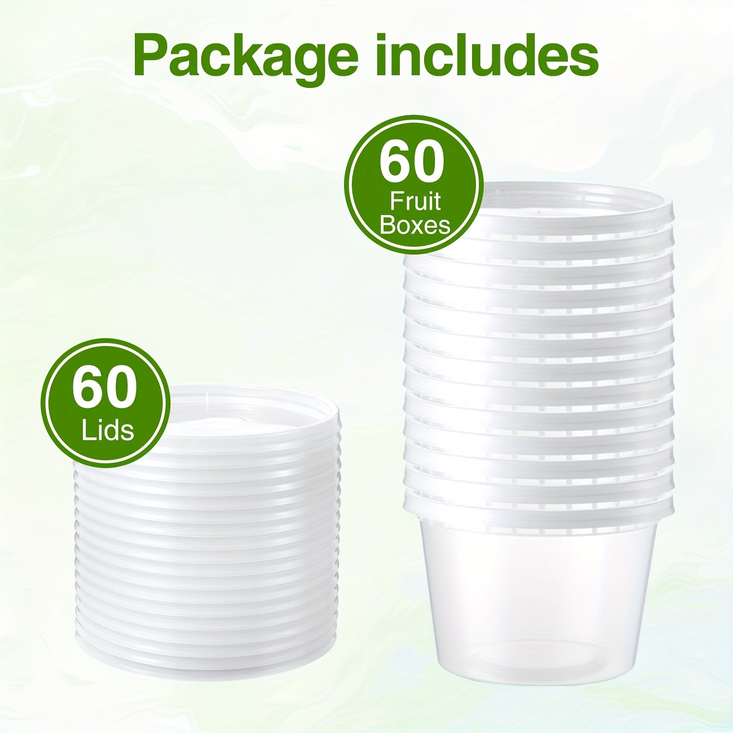 TEMU 120 Food Containers With Lids, 16 Ounce (60 Containers+60 Lids) Plastic Food Storage For Takeout, Microwave And Freezer Compatible, Portable