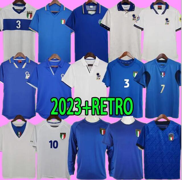 2023 Italy soccer jerseys retro 1979 1982 1988 1990 1994 1996 1998 2000 2002 2004 2006 football shirts T italia uniforms Goalkeeper BUFFON MALDINI D