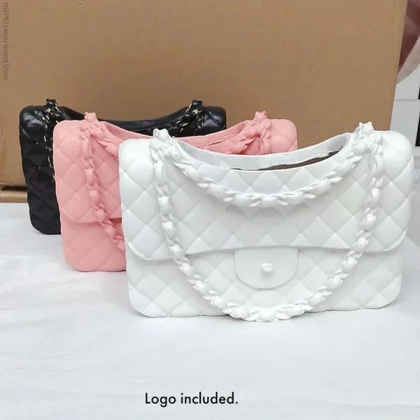 Vases Handbag Shape n with Letter C Vase Flower Pot Living Room Deocr Light y Irregular INS Style Floral 241206 H250116