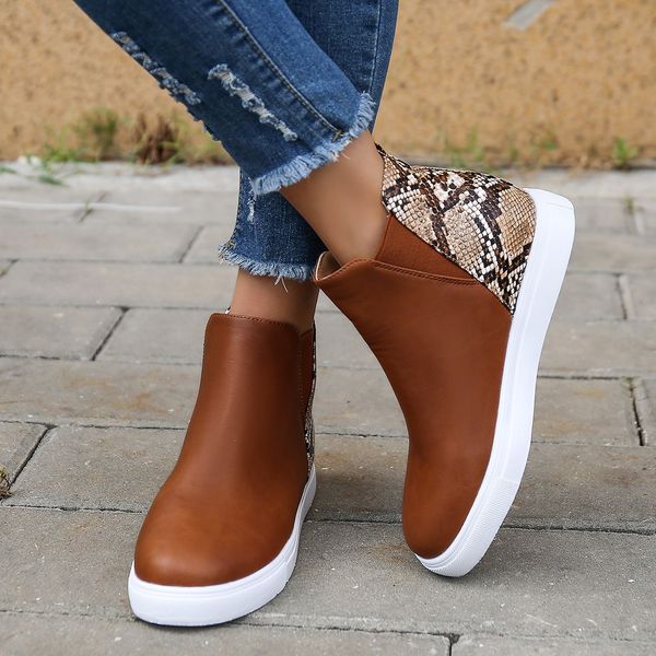 Spring 2023 Fashion Women Waterproonkle Boots Ladies Flats Comfortable Shoes Winter No Slip Booties Female Casual Sneakers d55d