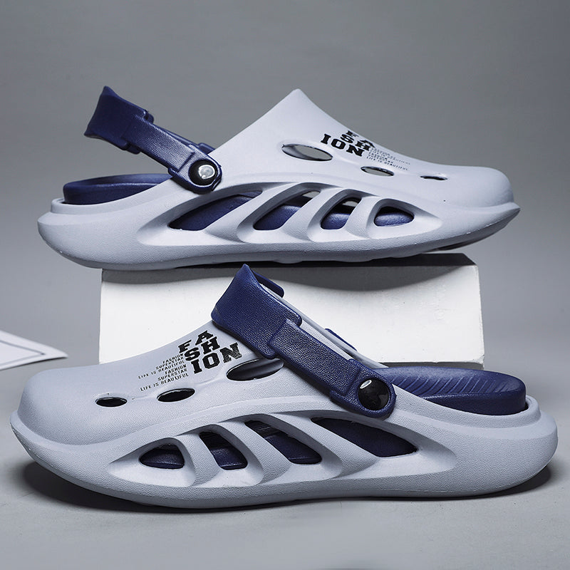 2024 New Men Outdoor Sandals Slippers Beach Comfortable Thick Soft Sole Clogs Men Casual Shoes Garden Shoes Mens Beach Sandals