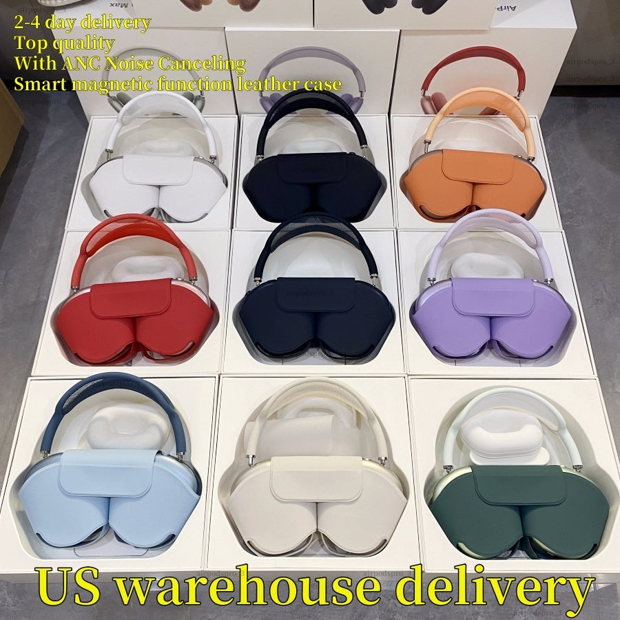 Top ANC Metal for Apple Airpods MAX 2 airpods pro max 2 3 4 Headband Headphone Accessories Solid Silicone Waterproof Protective case pro Maxs Headph