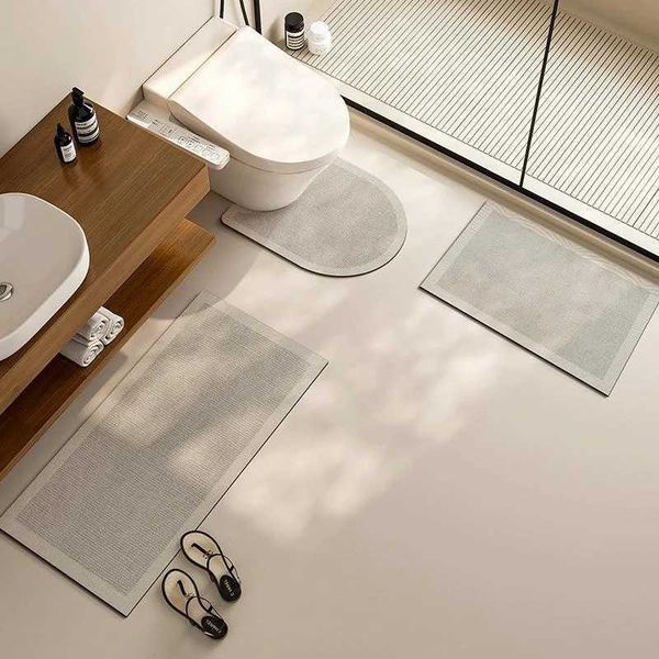 U-SHAPE Bathroom Floor Mat Toilet Mat Anti-slip Bathroom Mat Absorbent Bath Mat Non-Slip Shower Rug Door Mat Home DecorationC241227