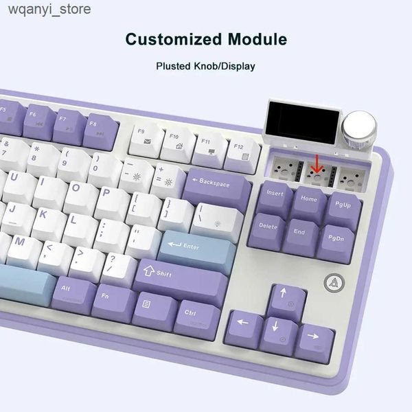 Keyboards New AJAZZ AK870 the third mock examination RGB 2.4GHz wireless game mechanical keyboard USB Wired 87 key suitable for PC laptop L2