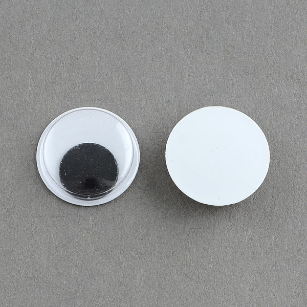 Cabochons à yeux écarquillés wiggle noir et blanc pour DIY de scrapbooking artisanat jouet d'accessoires