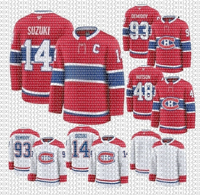 2025 Canadiens Hockey Jersey Nick Suzuki Cole Caufield Juraj Slafkovsky Carey Price Brendan Gallagher Josh Anderson Kirby Dach Jake Evans Home Premi