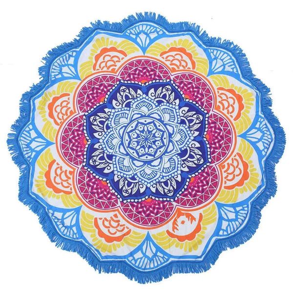 Throw Blanket Beach Hippie Boho Towel Indian Bohemian Round Table Cloth Mandala Decor Yoga Mat Meditation