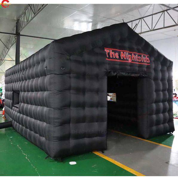 wholesale 7x5mx4m (23x16.5x13.2ft) Outdoor Activities Free Air Ship Custom Inflatable Disco Light Nightclub Tent Black Party Cube Bar Tent I