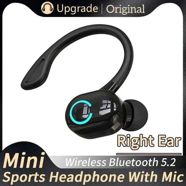 Bluetooth 5.2 Business Wireless Headphone Ear-Hook Mini HIFI Bass Noise Cancelling Earphone With Mic Earbuds Sport Game HeadsetCL240801