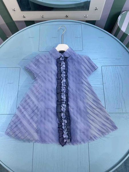 Luxury girls skirt Blue denim fabric kids designer clothes Size 100-150 CM Letter printing Princess dress summer baby partydress