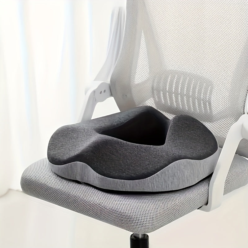 TEMU Ergonomic Memory Foam Donut Seat Cushion - Gray, Pillow For Office Chair, Tailbone Pain, Bed Sores, Hemorrhoids, Sciatica, And Postoperative