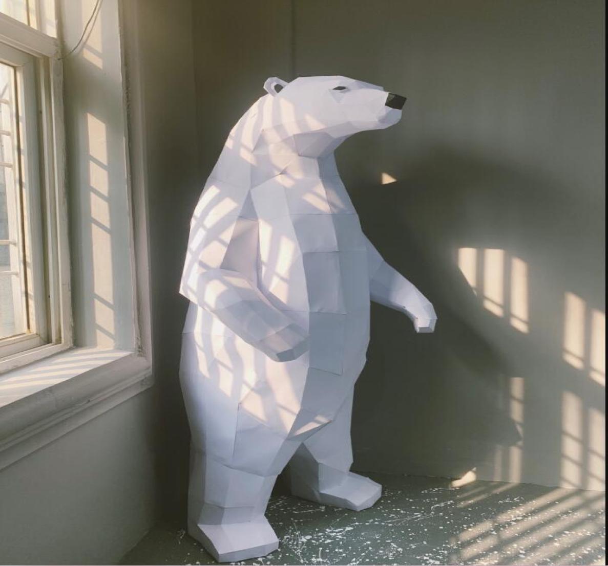 15meterhigh polar bear paper model Novelty Items largescale bedroom living room decoration animals sea floor decorations handm1103508