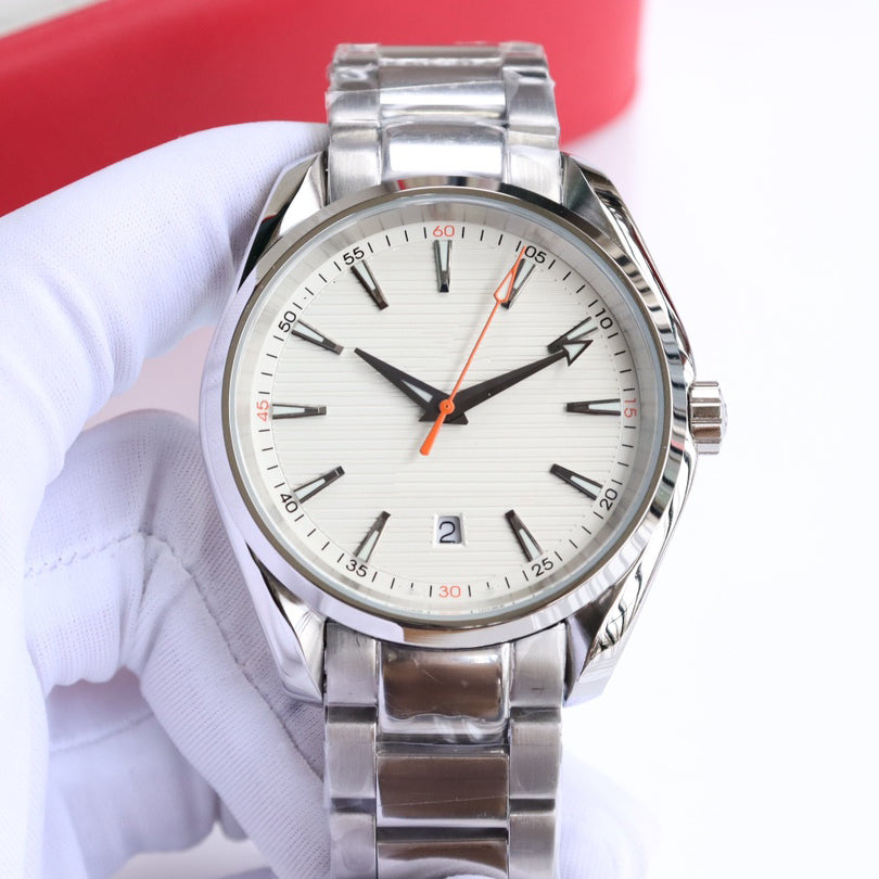 Designer Mens Watch Seamasters Series Fashion Watch High Quality 316 Stainless Steel Orange Second Hand Aqua Teera Diving 150m Watch Jason 007