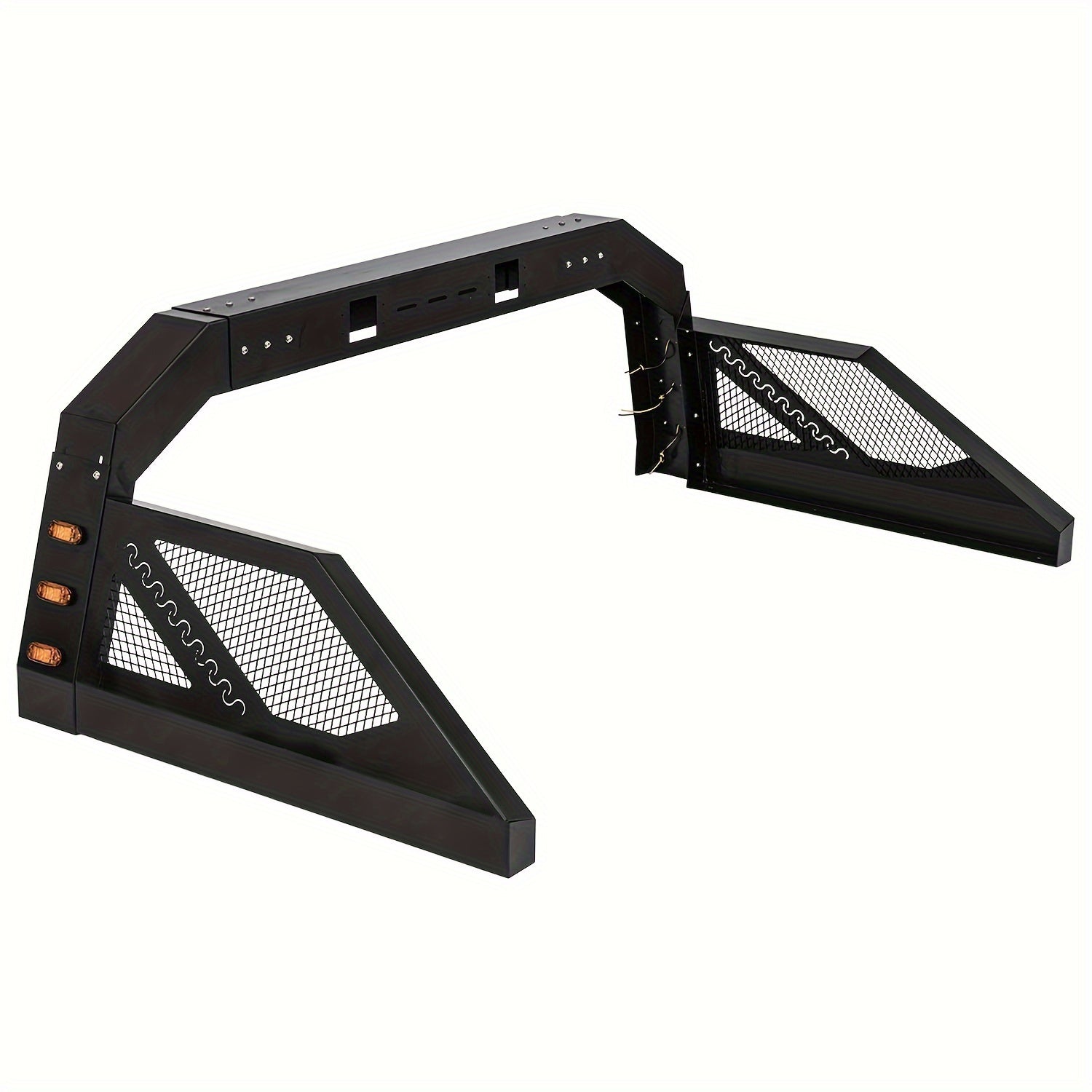 TEMU Truck Roll Bar Rack Universal Compatible With Pickup, 6 Amber Auxiliary Side Marker Lamps, Adjustable Sport Roll Bar No Drilling Fine Textured