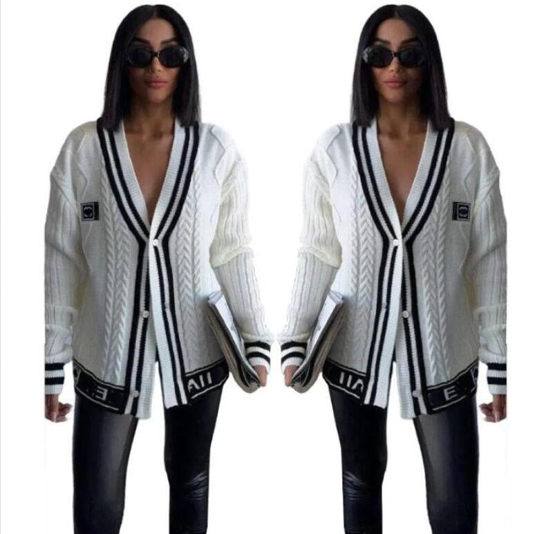 Designer clothes New Women&#039;s Sweater V-Neck Knitted Letter Cardigan Clothing women Designer Jacket Woman coats