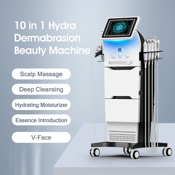 Professional Hydradermabrasion Visual Bubble Suction Skin Deep Cleaning Exfoliation Oxygen Hydra Aqua Peel 10 in 1 Meso Water Light Skin Pur