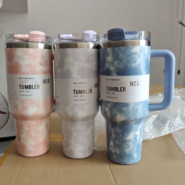 Stanely Stanleiness New 40oz Mugs Tumbler Handle Insulated Tumblers Lids Straw Steel Coffee Termos Cup With Stan Free shipping