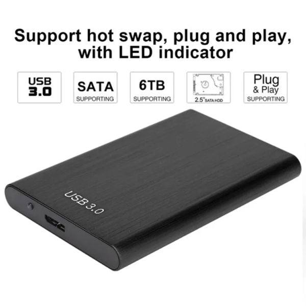 High-speed 2TB SSD 8TB External Hard Drive USB 3.0 Mass Storage for Laptops, Computers