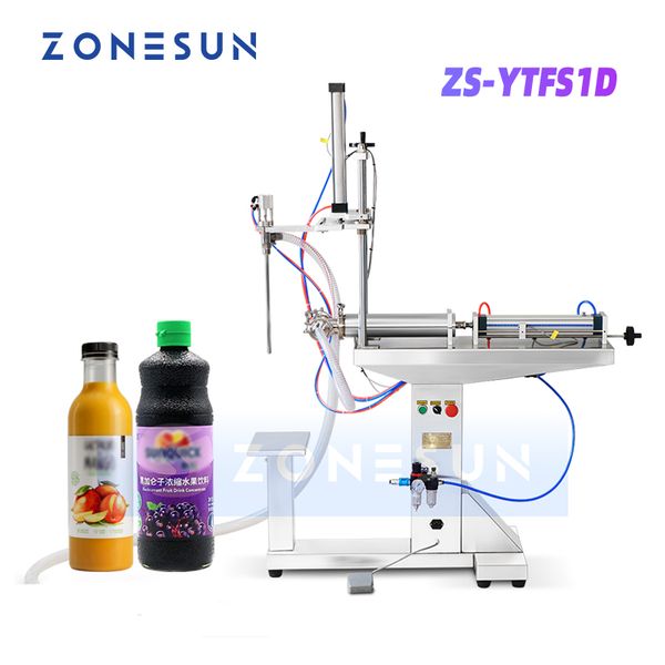 ZONESUN Pneumatic Piston Filler Shampoo Bottle Filling Machine Thick Paste Filling Equipment ZS-YTFS1D