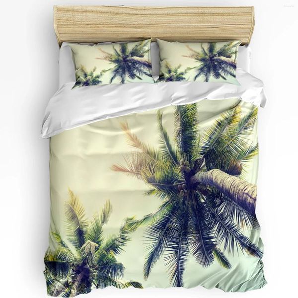 Bedding Sets Trcal Landscape Beach Palm Trees Set 3pcs Duvet Cover Pillowcase Kids Adult Quilt Double Bed Home Textile