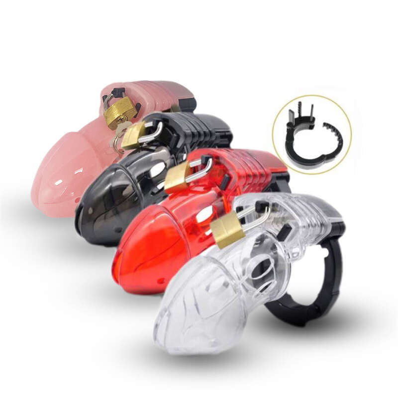 adjustable cock cage Device male chastity lock SM adult product plastic chastity cage for man