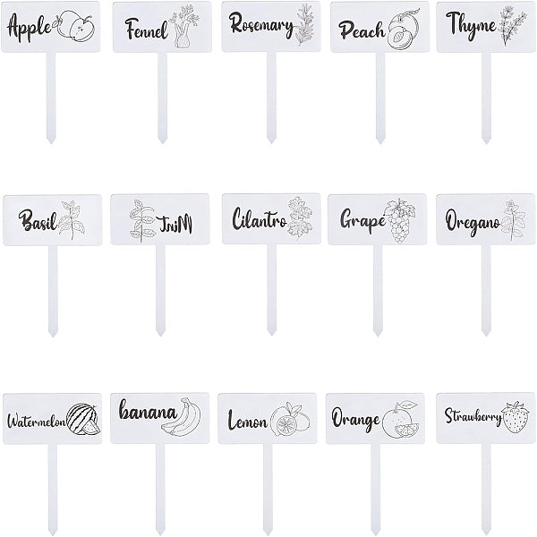 1 juego de etiquetas acrílicas para plantas