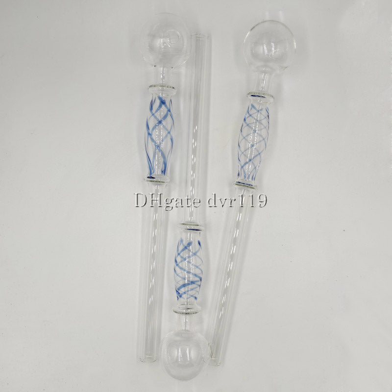 Jumbo Dual Bubbles Oil Burner Pipe Smoking Pipes 11 inch Big size With a fantastic capacity and Colored spiral stripes design