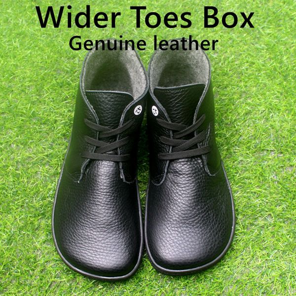 Genuine Barefoot Leather Autumn-Winter Boots, 100% Wool Felt Ing, Suitable For Both Men And Women Zero Drop Sole Ligh