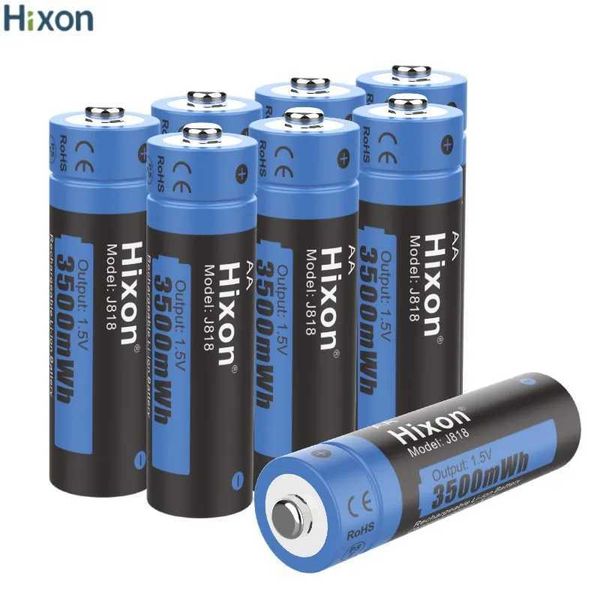 8pc 3500mWh 1.5V AA Li-Ion Rechargeable Battery 4 Slot ChargerMax Discharge Current 3A For MouseMicrophoneAlarm ClockLightT250116