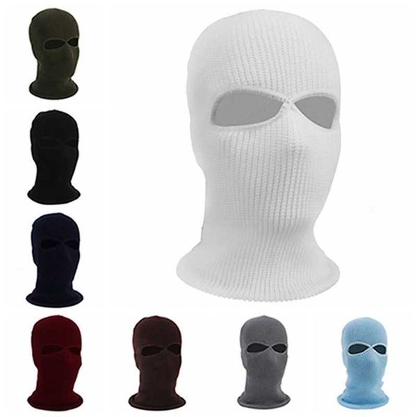 2020 Winter Warm Ski Cycling 3 Ho clava Hood Full Face Mask Outdoor Hiking Warm Face Mask Windproof Winter Hats forXJ241021