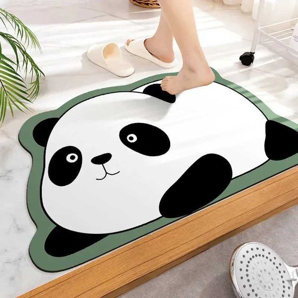 Cartoon Panda Bath Mat Super Absorbent Bathroom Mat Cute Animal Rug Bedroon Floor Carpet Home Entrance Shower Bathroom Foot MatsXJ26