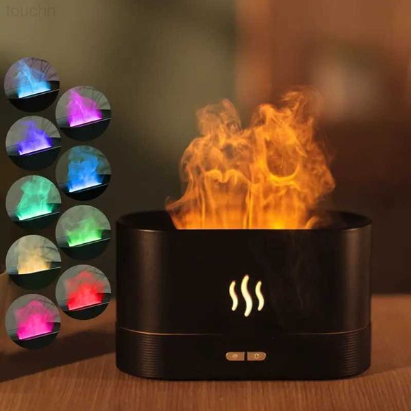 Humidifiers Hot Flame Essential Oil Diffuser Aroma Air Humidifier Ultrasonic Humidifiers Diffusors Mist Maker Aromatherapy Fragrance Home L2