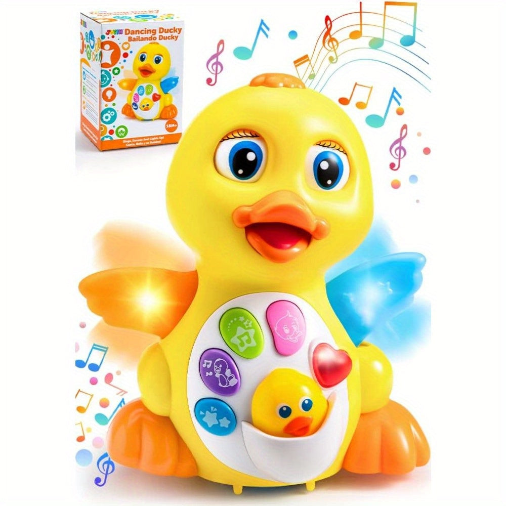 TEMU Syncfun Baby Toys Duck, Infant Dancing Crawling Musical Toys, Tummy Up Learning Duck With , Baby Easter Basket Stuffers Gifts, Multi-item Party