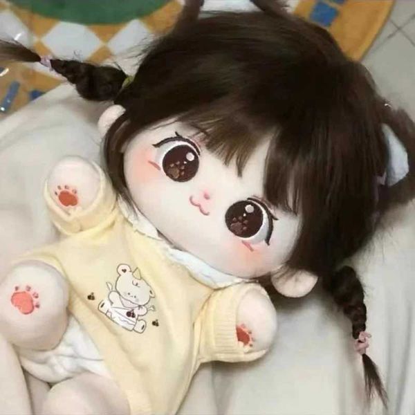 Plush Dolls 20cm Miaomiao Cotton Doll Stock Swap Baby Clothing Plush Doll Dress up Cospslay Anime Characters Children Girls Toys J241214