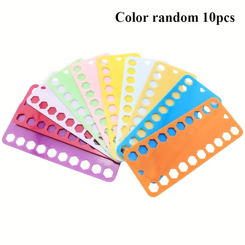 TEMU 10-pack Embroidery Thread Holder - Plastic Floss Organizers With 20 Holes For Needlework, Sewing, And Knitting Storage
