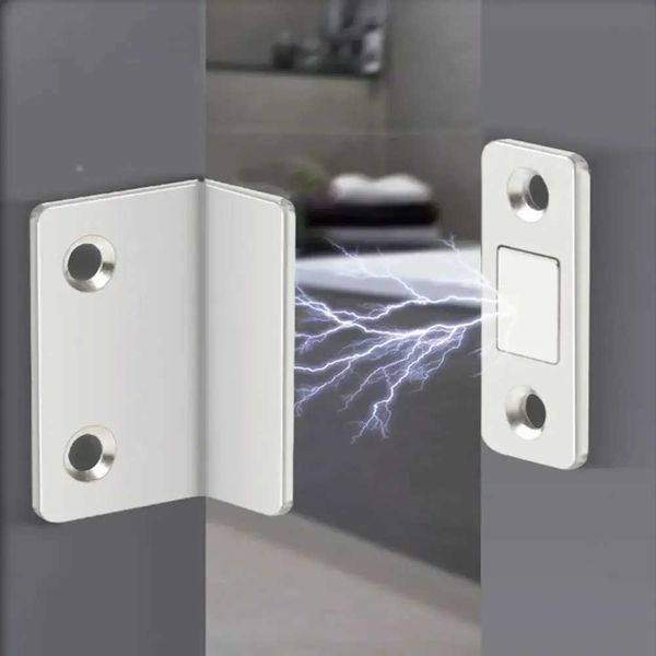 L-shaped sturdy door closing cabinet grab latch magnet wardrobe door stopper ultra-thin furniture accessories W250109