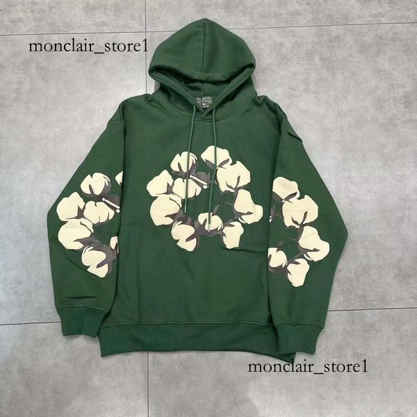 short denim Hoodie Mens Pullover Designer Kapok denim teat jacket jeans Sweatshirt Cotton Wreath demin Hoodie Streetwear Tracksuit Fleece Wo