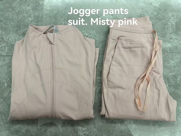 Yoga Two Piece Sets Suit Fitness ready to High Waist Sports Jackets Zip Up Coat Elastic Sportswear Gym Suits Workout Tracksuits yoga set