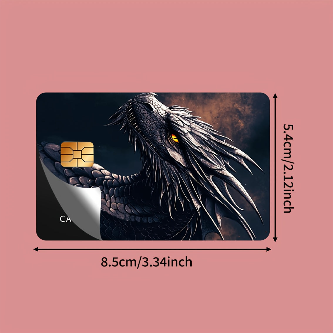TEMU Black Dragon Credit Card Skin Sticker Used For Ebt, Transportation, Keys, Credit Cards, Debit Cards, Card Skins, Protect Bank Cards, No Bubbles,