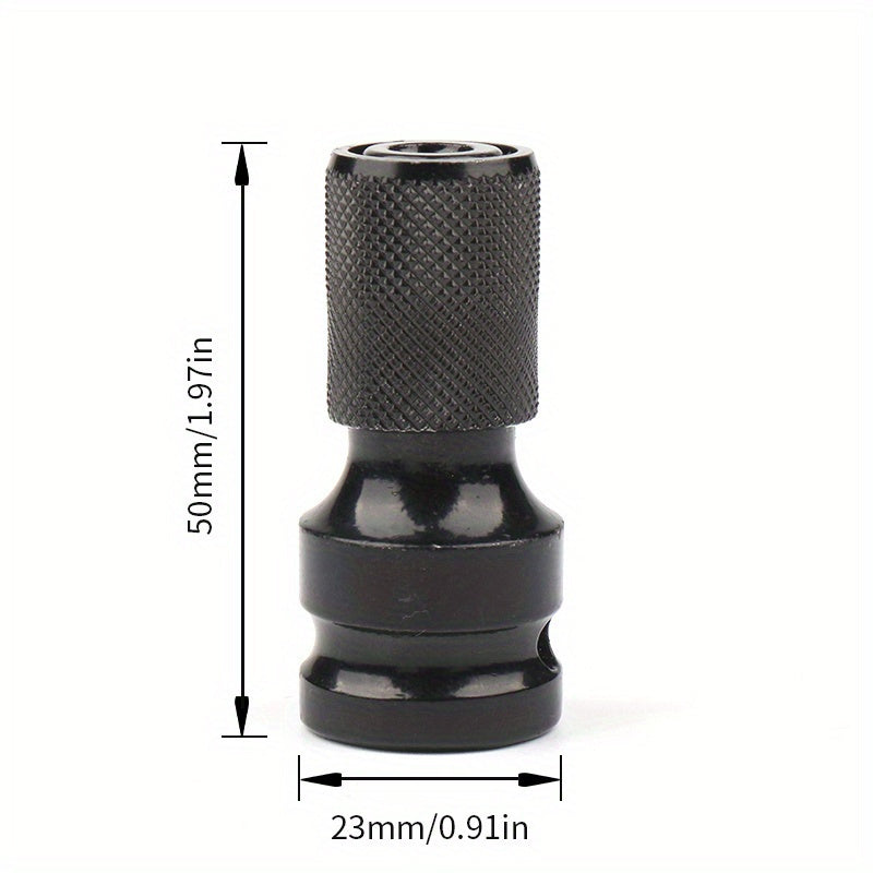 TEMU 1pc Electric Wrench Drill Bit Adapter With Hex Head, 1-2" To 1-4" Swivel Converter And Free Accessories (lever & Washer Included)