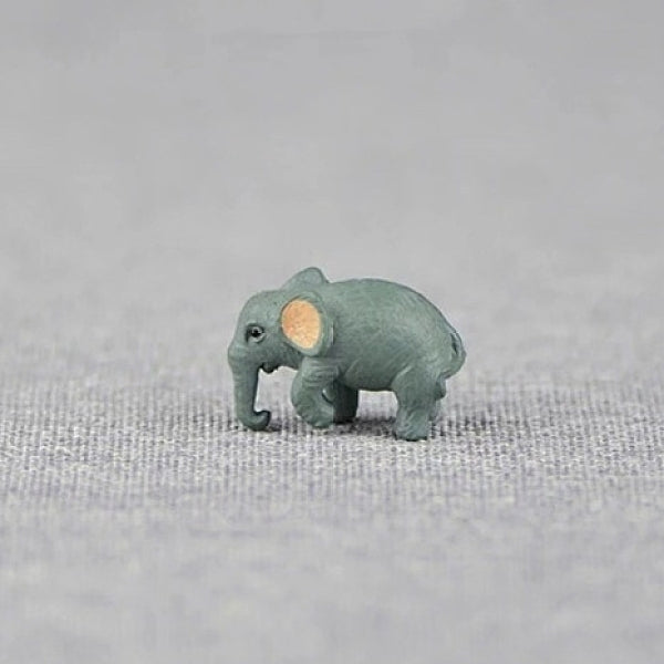 Miniature Cartoon PVC Elephant for Dollhouses