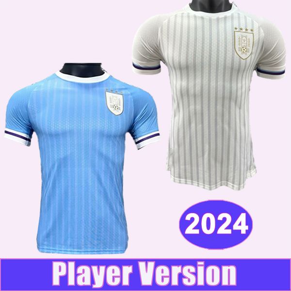 2024 Uruguay Player Soccer Jerseys National Team G.DE ARRASCAETA N.DE LA CRUZ F.VALVERDE L. RODRIGUEZ M.OLIVERA Home Away Football Shirts Un