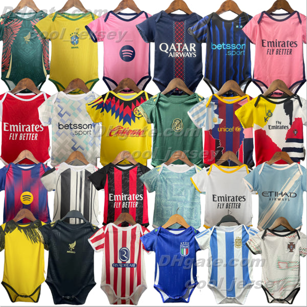 Baby Jerseys 25 26 Home Away italy Clothes AC Mexico HAVERTZ GABRIEL Portugal NKETIAH KIWIOR TOMIYASU G.JESUS J.TIMBER Argentina kids BB baby Footba