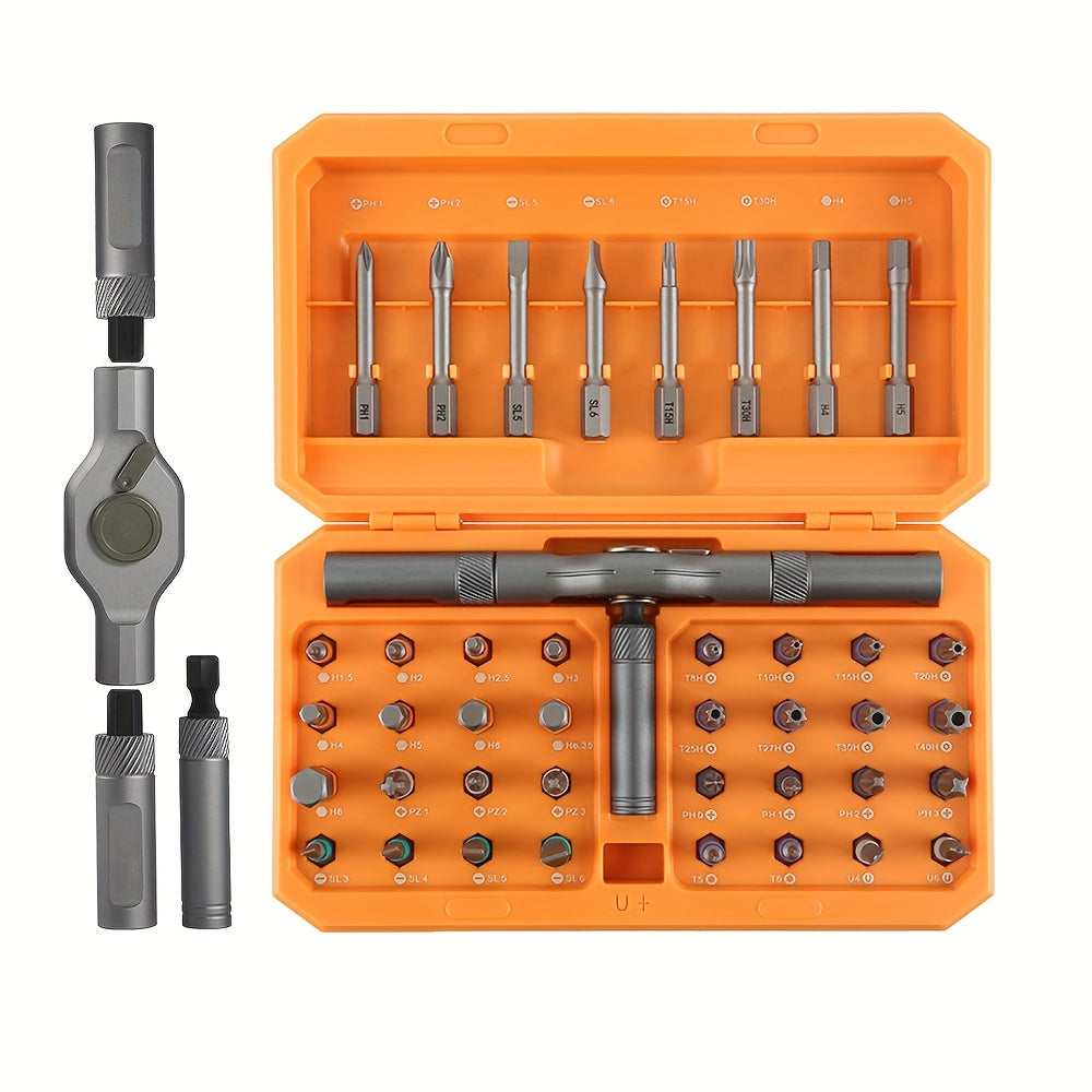 TEMU Precision Screwdriver Set Ratchet 42in 1 Handle Portable Pen Manual Hand Tool Kit Wireless Cordless Magnetic Mini Small Bit For Xiaomi Mobile