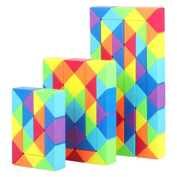 Magic Cubes Magic Snake Cube Twist Puzzle 48 -72 Wedges Brain Teaser Games For s Montessori Educational Toys Spielzeuge Kinder S2412192